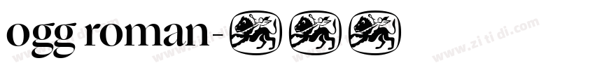 ogg roman字体转换